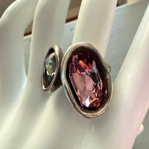 Uno de 50 Crystal Ring Size 7 - Picture 10 of 11